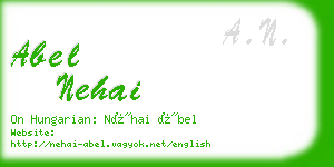 abel nehai business card